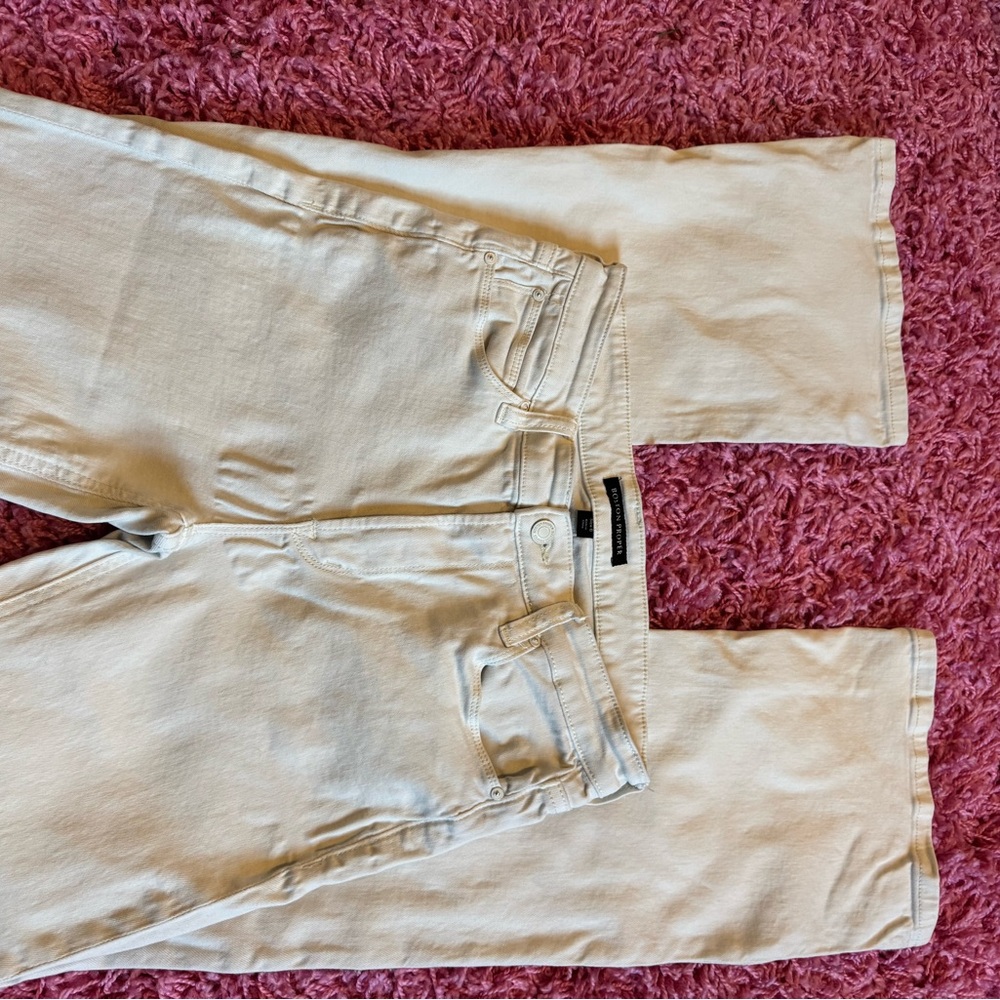 Boston Proper winter white flare jeans